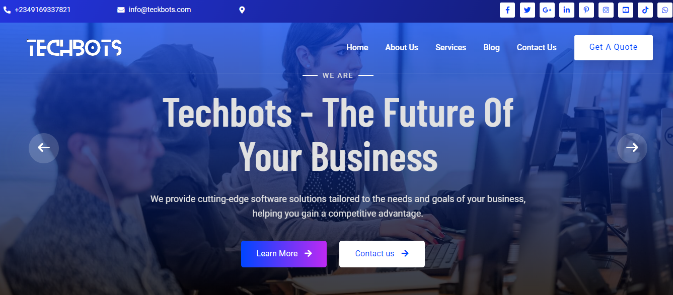 Techbots Experts  Website